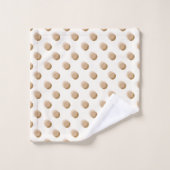 Speelse Polka Dots Warm Neutraal Bad Handdoek (Wasdoekje)