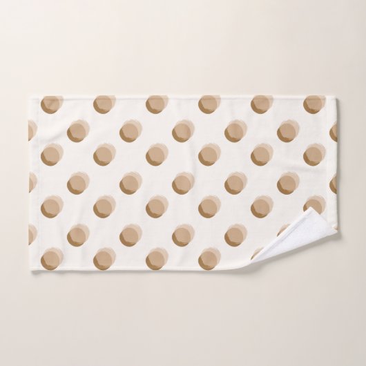 Speelse Polka Dots Warm Neutraal Bad Handdoek (Handdoek)