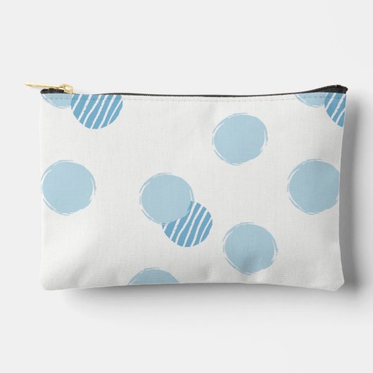 Speelse Polka Dots Zacht blauw Etui (Voorkant)