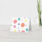 Speelse polka stippen dank u kaart (Achterkant)