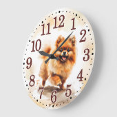 Speelse Pomeranian Puppy voor Hondenliefhebber Grote Klok (Hoek)