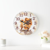 Speelse Pomeranian Puppy voor Hondenliefhebber Grote Klok (Huis)