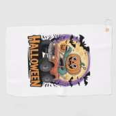 speelse pompoen golfhanddoek (Horizontaal)