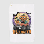 speelse pompoen golfhanddoek (Voorkant)