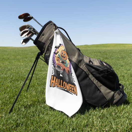 speelse pompoen golfhanddoek (Groen)