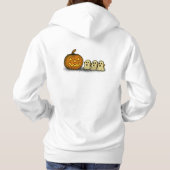 Speelse Pompoen met Drie Griezels Hoodie (Achterkant)