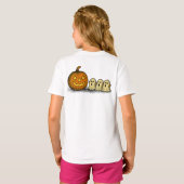 Speelse pompoen met drie spookachtige geesten t-shirt (Achterkant volledig)
