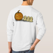 Speelse pompoen met drie spookachtige geesten t-shirt (Achterkant)