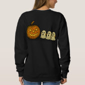 Speelse pompoen met drie spookachtige geesten trui (Achterkant)