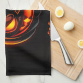 Speelse Pompoen Monster Halloween Keukenhanddoek (Quarter Fold)