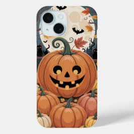 Speelse Pompoen Oogst Maan iPhone / iPad case