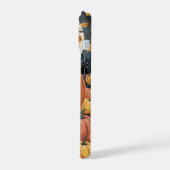 Speelse Pompoen Oogstmaan iPhone / iPad hoes 15 Case (Linkerkant)