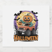 speelse pompoen sparkling wijnetiket (Enkel label)