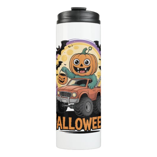 speelse pompoen thermosbeker (Voorkant)