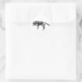 Speelse pootafdruk ronde sticker (Tas)