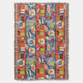 Speelse Pop Art Kerstpatroon Deken (Voorkant Verticaal)