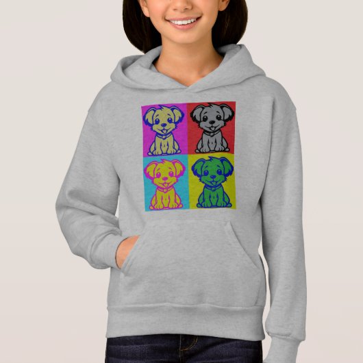 Speelse Pop Art Puppies (Voorkant)