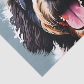 Speelse Portugese waterhond Tissuepapier (Detail)