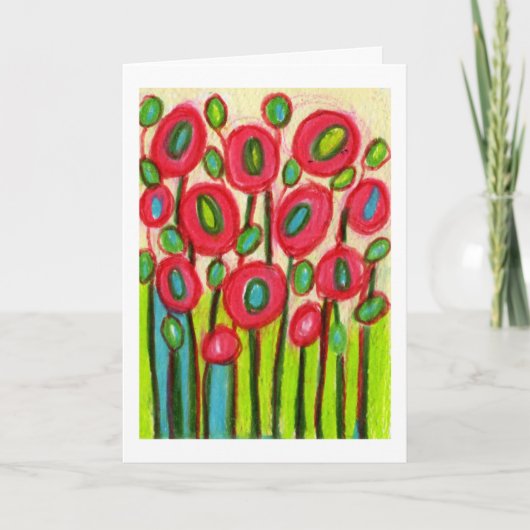 Speelse posies nr. 2 dank je wel kaart (Voorkant)