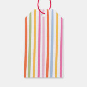Speelse Preppy Retro Patchwork Verjaardag Cadeaulabel (Achterkant)