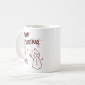 Speelse Prettig Kerstfeest Koffiemok (Voorkant links)