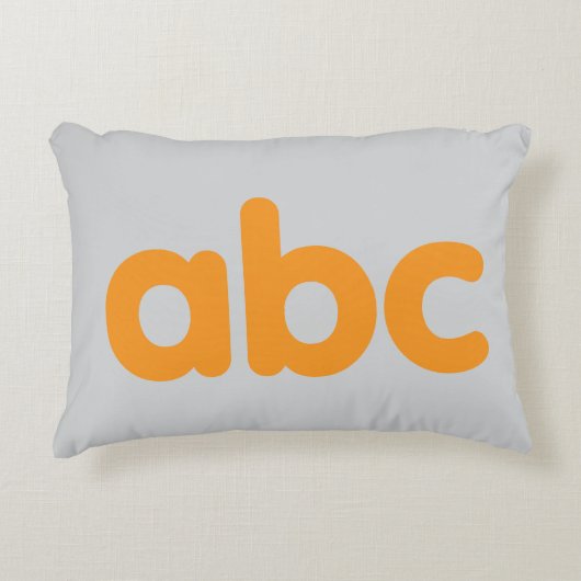 Speelse primaire ABC kussen (Voorkant)
