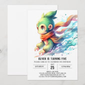 Speelse Printable Monkey Birthday Kaart (Voorkant / Achterkant)