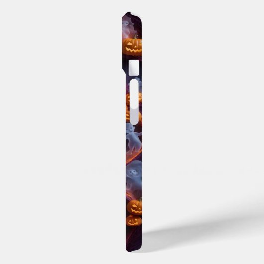 Speelse Pumpkin Ghost Halloween iPhone / iPad case (Achterkant / Links)