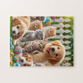 Speelse Puppies & Nieuwsgierige Kittens Legpuzzel (Horizontaal)