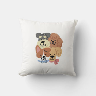 Speelse Puppies Patroon Decoratiekussen Kussen