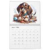 Speelse Puppies twaalf maanden Kalender (Mar 2026)