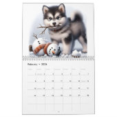 Speelse Puppies twaalf maanden Kalender (Feb 2026)
