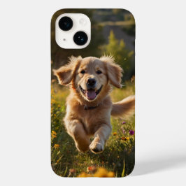 Speelse puppy in de wei Case-Mate iPhone 14 hoesje