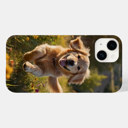 Speelse puppy in de wei Case-Mate iPhone case (Achterkant (horizontaal))