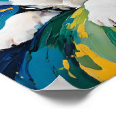 Speelse Puppy in Kleurenexplosie – Abstract Poster (Hoek)