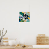 Speelse Puppy in Kleurenexplosie – Abstract Poster (Keuken)
