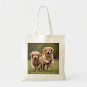 Speelse Puppy Retriever Eco Bag Tote Bag (Voorkant)