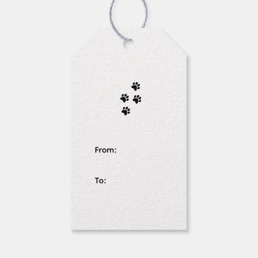 Speelse Puppyparel Cadeaulabel (Achterkant)