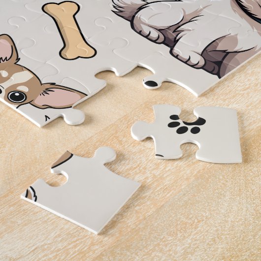 Speelse Puppyparel Legpuzzel (Zijkant)