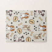 Speelse Puppyparel Legpuzzel (Horizontaal)
