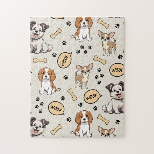 Speelse Puppyparel Legpuzzel (Verticaal)
