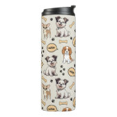 Speelse Puppyparel Thermosbeker (Gedraaid links)