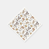 Speelse Puppyparelade Servet (Hoek)