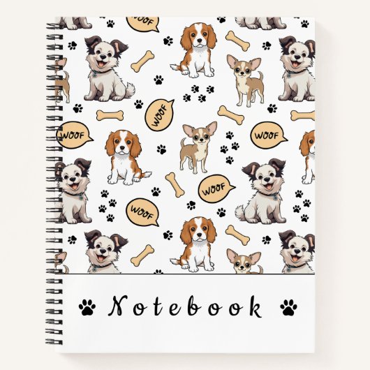 Speelse Puppytentoonstelling Notitieboek (Voorkant)