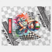 Speelse racedeken Formule 1 Sport Car Boy Fleece Deken (Voorkant (Horizontaal))