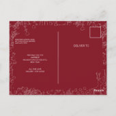 speelse rendieren & winterbotanica - kerst briefkaart (Achterkant)