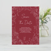 speelse rendieren & winterbotanica - kerst save the date (Staand voorkant)