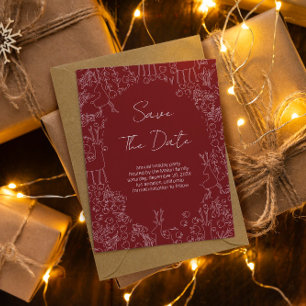 speelse rendieren & winterbotanica - kerst save the date