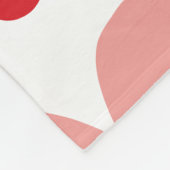 Speelse Retro Bloem Patroon Fleece Deken (Hoek)