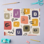 Speelse Retro Doodle Abstract | Mid-Century Modern Tissuepapier (Craft)